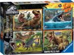 Ravensburger Dėlionė 4x100 vnt. - Juros periodo pasaulis (Jurassic World)
