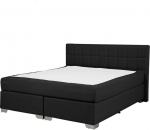 Beliani Kontinentinė lova ADMIRAL 140 x 200 cm, juoda
