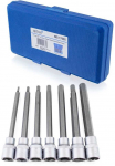 Bituxx Ilgų &scaron;e&scaron;iakampių galvutinių raktų rinkinys 3/8", 7 vnt., chromo-vanadžio plienas
