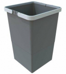 Elletipi MEDIUM 12 L Plastikinis krep&scaron;elis su rankenomis pilkos spalvos
