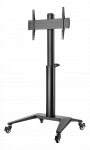 TV laikiklis ant ratų DELTACO OFFICE aliuminis, reguliuojamo auk&scaron;čio, 37-70", juodas / ARM-0451