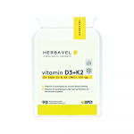 Maisto papildas Herbavel Vitaminas D3 3000 TV + K2, 90 kapsulių