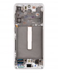 Dėklas LCD ekranas + jutiklinis blokas &bdquo;Samsung SM-G990B Galaxy S21 FE Baltas&ldquo; (pakeitimų paketas)