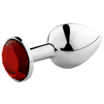 Secret Play Raudonas JEWELLED METAL BUTT PLUG L