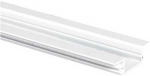 Solar Plus Aliuminio profilis Art Thin 2 m, baltai lakuotas žemas (8 mm) U formos profilis vidaus ir lauko ap&scaron;vietimui. Priedų dangtelis Art.