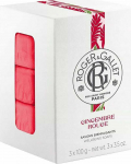 Roger & Gallet Gingembre Rouge Soaps Set kvapiųjų muilų rinkinys, 3 x 100 g
