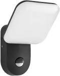 12W LED sieninis fasado &scaron;viestuvas NAMMI 4K D-SENSOR, juodas, 4000K, su judesio davikliu