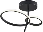 Lubinis &scaron;viestuvas 24W LED pavir&scaron;inis &scaron;viestuvas DOUBLE, juodas, 3000K, 4275900