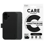 Panzer Glass Care by PanzerGlass Feature Tango 2in1 Atverčiamas Apple iPhone 16 6.1" MagSafe dėklas telefonui juodos spalvos 1329