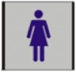 Informacinė lentelė 1.19 Moterų tualetas, 93mm x 93mm 0616-118