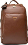 Guess, Scala, Synthetic Leather, Textile Backpack, Brown, For Men, 27.5 x 42.5 x 13 cm