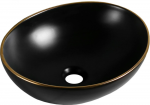 Praustuvas Mexen Elza, Juodas matt/Gold edge