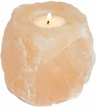 Druskos akmens tealight laikikliai Rožinė Druskos akmuo