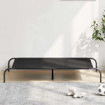paauk&scaron;tinta &scaron;unų lova juoda 130x80x20 cm Oksfordo audinys