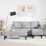 Sofa Sofos komplektas 2 vnt. Debesų pilka Poliesteris