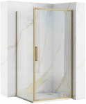 Du&scaron;o kabina REA Rapid Swing, Brushed Gold, 100x100 cm