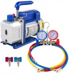 &Scaron;aldymo vakuuminis siurblys 3 CFM, HVAC, manometras, AC įrankiai, kondicionierių aptarnavimui