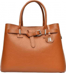 Anna Luchini Women's leather handbag AL117 Cognac