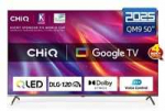 CHiQ U50QST televizorius 50", UHD, QLED, itin plonas, &bdquo;Google TV&ldquo;, DLG 120 Hz, &bdquo;Dolby Audio&ldquo;, berėmės, metalinio pavir&scaron;iaus