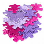 Woopie Sensoryinė Ortopedinė Puzzle Kiliminė 11 el. - Rožinė/Violetinė