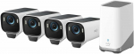 eufy Security eufyCam S3 Pro 4K lauko stebėjimo kamerų rinkinys su saulės panelėmis (4 kamerų komplektas)