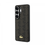 Lacoste PVC mi&scaron;inio monogramos aukso spalvos magnetinis dėklas &bdquo;Samsung Galaxy S26 Ultra&ldquo;, rudas