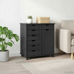 Ratuotas kabinetas su ratu Pilka 63,5 x 39 x 65,5 cm