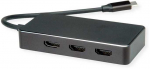 VALUE Multi-Ekranas Adapteris USB Typ C - 3x HDMI, Multi-Stream 4K