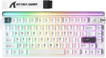 Mechaninė žaidimų klaviatūra Attack Shark R85HE StarLight baltas . laidinė. RGB ap&scaron;vietimas