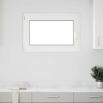 Požeminio lango RISOR Baltas 90 x 60 cm PVC ir stiklas