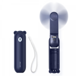 Ventiliatorius Jisulife Handheld Fan Life8 Mini Portable USB Fan with Power Bank Function 2000mAh and Flashlight - Mėlyna