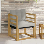 Lauko sofa Kietasis akacijos medis ir Textilene Balta