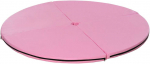 HOMCOM Pole Dance kilimėlis, 5 cm storio apvalus plastikinis kilimėlis pole dance pratimams, gimnastikai, jogai, rožinis
