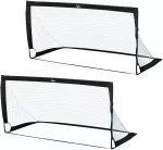 Koduva Sulankstomų futbolo vartų 2 vnt. rinkinys, 183 x 90 x 90 cm, juodas