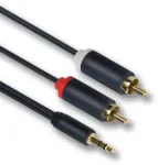 Mercodan PRO Minijack-RCA 1,0m, YPAČ MINK&Scaron;TAS, 3,5mm - 2x Phono,