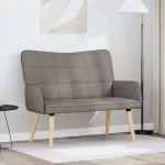 Dvita&scaron;kė sofa Taupe 115 x 61 x 87 cm Audinys
