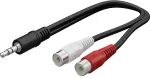 Goobay 3.5 mm garso kabelio adapteris, vyri&scaron;kas į stereo RCA moteri&scaron;ką, 0,2 m, 3,5 mm, vyri&scaron;kas, 2 x RCA, moteri&scaron;kas, 0,2 m, juodas, raudonas, baltas