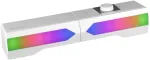 Kompiuterio kolonėlės Mars Gaming MSDUOW Bluetooth 5.0 stereo garso juosta RGB Mesh DSP 15W / balta