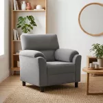 Sofa Tamsiai pilka 94 x 85 x 93 cm Aksomas