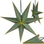 SASKA GIFT AND DECOR Popierinė dekoracija žvaigždė 45 cm 7 spindulių žalia SASKA GIFT & DECOR
