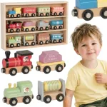 Tooky Toys Žaislas traukinys TOOKY TOY, magnetiniai vežimėliai