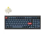 DĖMESIO! PAŽEISTA PAKUOTĖ! Keychron V5 Max Wireless Belaidė Žaidimų Klaviatūra | Carbon Juodas, Gateron Jupiter Banana
