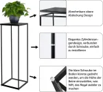 Vincigant 2 gėlių stovų rinkinys, metalinis, juodas, 68 cm ir 78 cm auk&scaron;čio, tvirtas ir patvarus gėlių taburetės metalinis augalų stovas dekoravimui svetainėje, miegamajame ar biure, lauke ir viduje