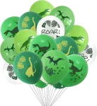 30 dino balionų rinkinys, dinozauro gimtadienio dekoracija, džiunglių dino balionas, juros periodo dino latekso teminiai balionai vaikams (30 cm)