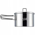 Turistinis puodas su dangteliu Esbit Round Camping Pot stainless - 1600 ml