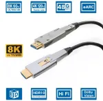 Dune Hd Professional didelės spartos &scaron;viesolaidinis kabelis 48 gbps hdmi 2.1a, 10k, 8k / 60hz, 4k / 120hz, 4:4:4, earc, cec, hdcp 2.2/2.3, 3d, hdr 10+, dolby, vr, žaidimų pc, tv, hi-end, rtx 40xx (15 m)
