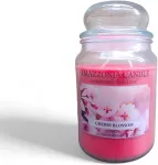 Amazzonia žvakė vy&scaron;nių žiedai 530g natūralaus sojų va&scaron;ko žvakė su dviem dagčiais vy&scaron;nių namų dekoratyvinis stiklainis yankee village scents