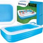 DIDELIS &Scaron;EIMYNINIS PRIPUČIAMAS STAČIAKAMPIO FORMOS SODO BASEINAS BESTWAY 305x183cm