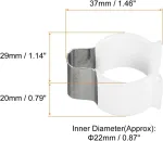 Sourcing map T8 U formos laikikliai Led &scaron;viestuvų juostų spaustukai vamzdžių spaustukai nerūdijančio plieno Led juostų spaustukai vamzdžių spaustukai fluorescencinių lempų laikikliams balti, 12 vnt.