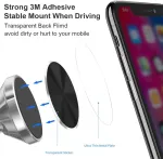 Zamxhug 4 dalių pakaitinis laikiklis mobiliesiems telefonams - lipni metalinė plok&scaron;telė magnetiniam automobilio telefono laikikliui su 3m lipduku (juoda/sidabrinė)